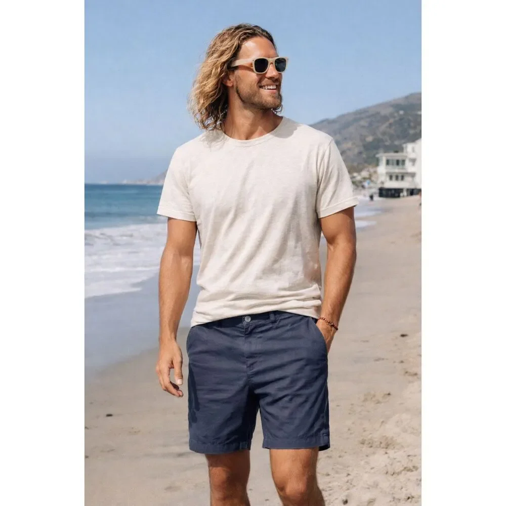 Faherty All Day Gray Hybrid Performance Stretch Chino Shorts Mens Size 38